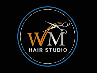 WM hair studio  logo design by drifelm