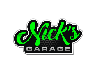 Nick’s Garage  logo design by Artomoro