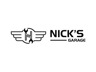 Nick’s Garage  logo design by Garmos