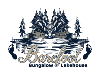 Barefoot Bungalow Lakehouse logo design by nona