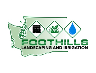 Foothills Landscaping and Irrigation logo design by rizuki