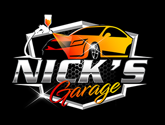 Nick’s Garage  logo design by 3Dlogos