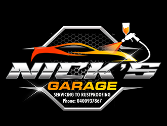 Nick’s Garage  logo design by 3Dlogos
