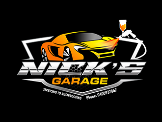 Nick’s Garage  logo design by 3Dlogos
