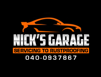 Nick’s Garage  logo design by kunejo