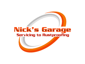 Nick’s Garage  logo design by gateout