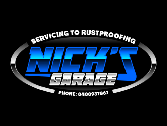 Nick’s Garage  logo design by ekitessar