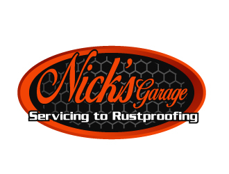 Nick’s Garage  logo design by gateout