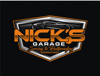 Nick’s Garage  logo design by coco