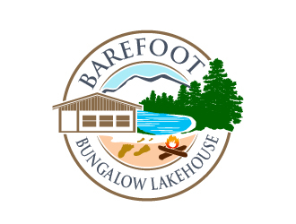 Barefoot Bungalow Lakehouse logo design by josephope