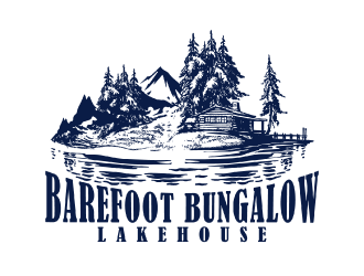 Barefoot Bungalow Lakehouse logo design by nona