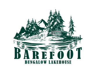 Barefoot Bungalow Lakehouse logo design by nona
