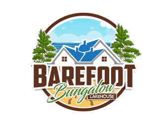 Barefoot Bungalow Lakehouse logo design by MarkindDesign