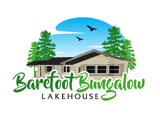 Barefoot Bungalow Lakehouse logo design by AamirKhan