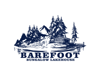 Barefoot Bungalow Lakehouse logo design by nona