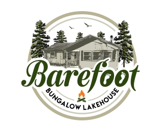 Barefoot Bungalow Lakehouse logo design by AnandArts