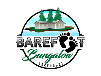 Barefoot Bungalow Lakehouse logo design by Dhieko