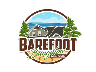 Barefoot Bungalow Lakehouse logo design by MarkindDesign