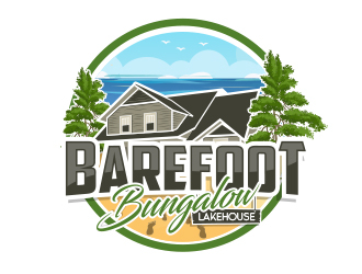 Barefoot Bungalow Lakehouse logo design by MarkindDesign