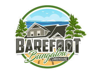 Barefoot Bungalow Lakehouse logo design by MarkindDesign