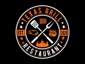 TEXAS GRILL RESTAURANT logo design by LucidSketch