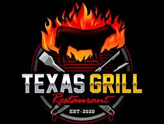 TEXAS GRILL RESTAURANT logo design by LucidSketch