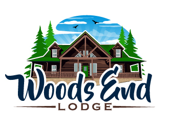Woods End Lodge logo design by AamirKhan