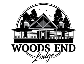 Woods End Lodge logo design by Suvendu