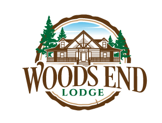 Woods End Lodge logo design by jaize