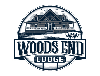Woods End Lodge logo design by LucidSketch