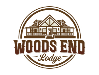 Woods End Lodge logo design by adm3