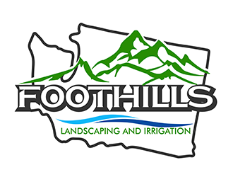 Foothills Landscaping and Irrigation logo design by 3Dlogos