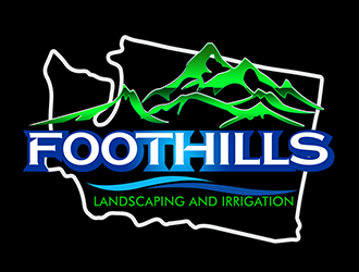 Foothills Landscaping and Irrigation logo design by 3Dlogos