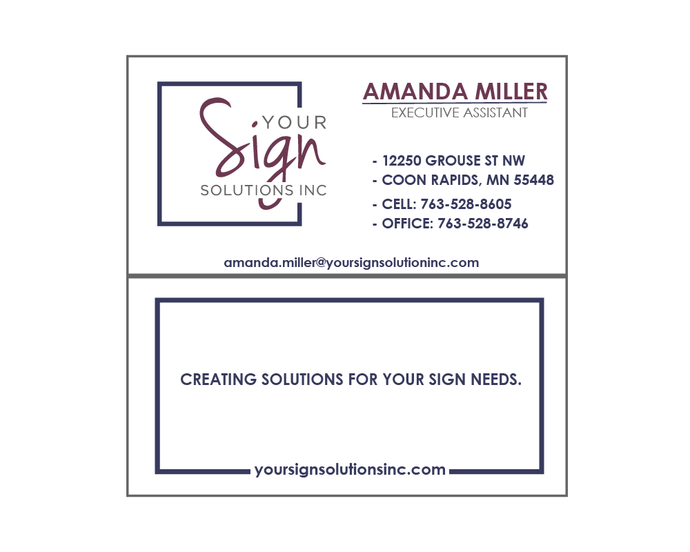 Your Sign Solutions Inc logo design by axel182