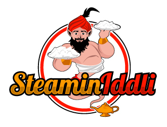 Steamin  Iddli logo design by AamirKhan