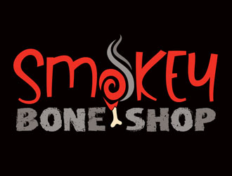 Smokey Bone Shop logo design by DreamLogoDesign