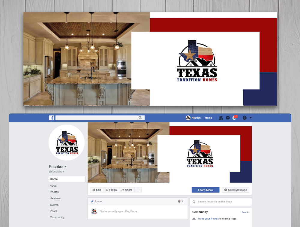 Texas Tradition Homes  logo design by Niqnish