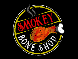 Smokey Bone Shop logo design by LucidSketch