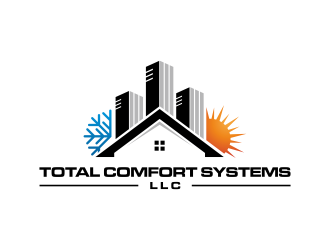 Total Comfort Systems  logo design by GassPoll