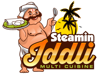 Steamin  Iddli logo design by LucidSketch