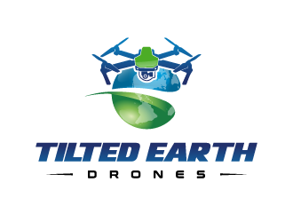 Tilted Earth Drones logo design by PRN123