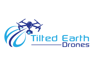 Tilted Earth Drones logo design by Upoops