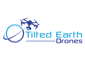 Tilted Earth Drones logo design by Upoops