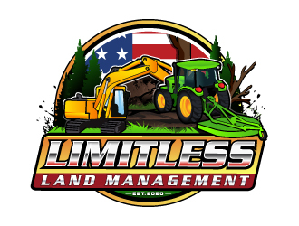 Limitless Brush Clearing/Land Management logo design by LucidSketch