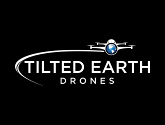Tilted Earth Drones logo design by luckyprasetyo