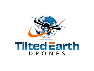 Tilted Earth Drones logo design by ingepro