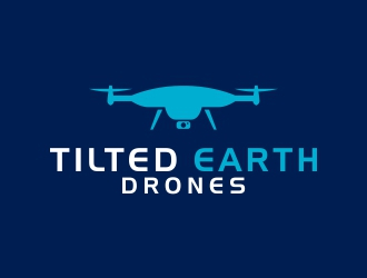 Tilted Earth Drones logo design by DMC_Studio