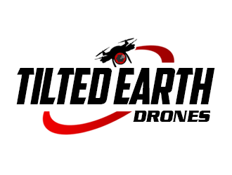 Tilted Earth Drones logo design by kunejo