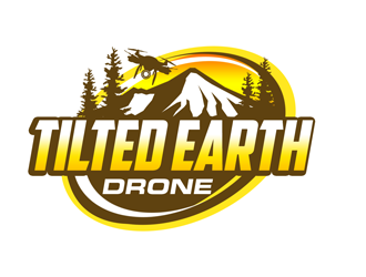 Tilted Earth Drones logo design by kunejo