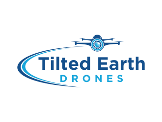Tilted Earth Drones logo design by luckyprasetyo